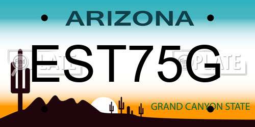 EST75G Arizona License Plate