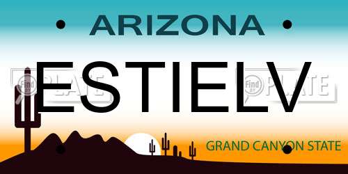 ESTIELV Arizona License Plate