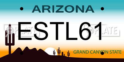 ESTL61 Arizona License Plate