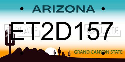 ET2D157 Arizona License Plate