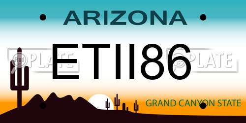 ETII86 Arizona License Plate