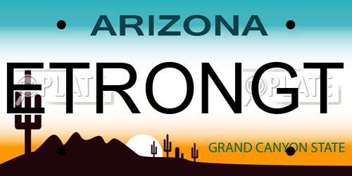 ETRONGT Arizona License Plate