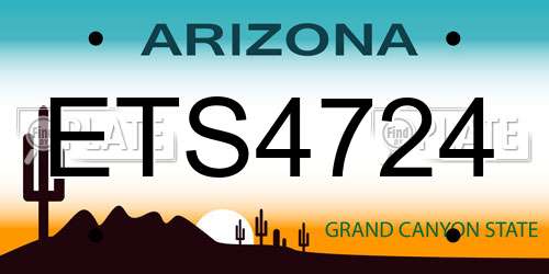 ETS4724 Arizona License Plate