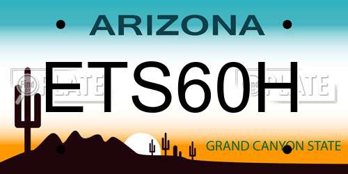 ETS60H Arizona License Plate