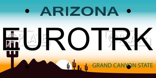 EUROTRK Arizona License Plate