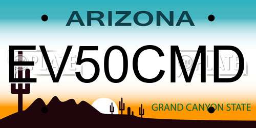EV50CMD Arizona License Plate
