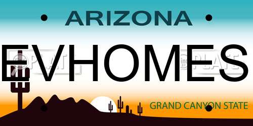 EVHOMES Arizona License Plate