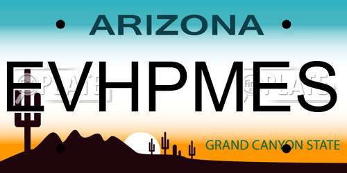 EVHPMES Arizona License Plate
