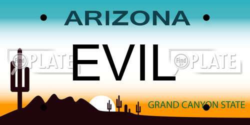 EVIL Arizona License Plate
