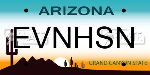 EVNHSN Arizona License Plate