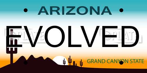 EVOLVED Arizona License Plate