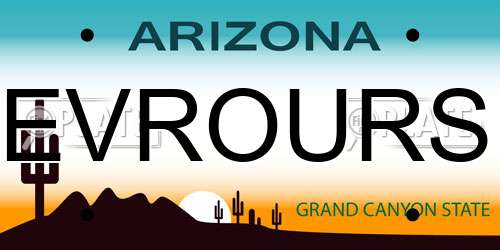 EVROURS Arizona License Plate