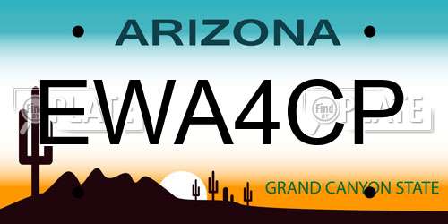 EWA4CP Arizona License Plate