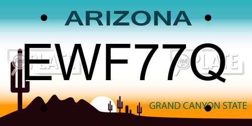 EWF77Q Arizona License Plate