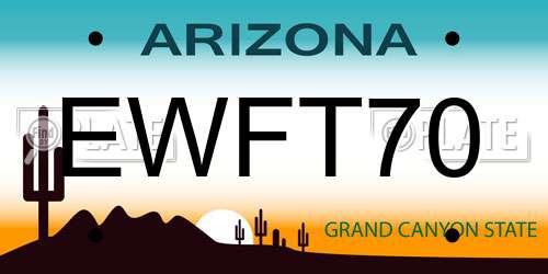 EWFT70 Arizona License Plate