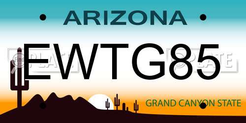 EWTG85 Arizona License Plate