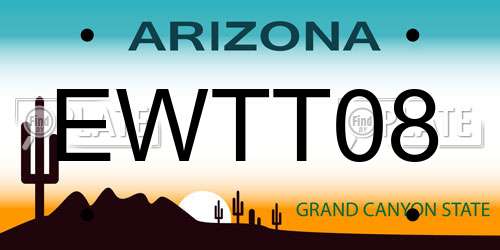 EWTT08 Arizona License Plate