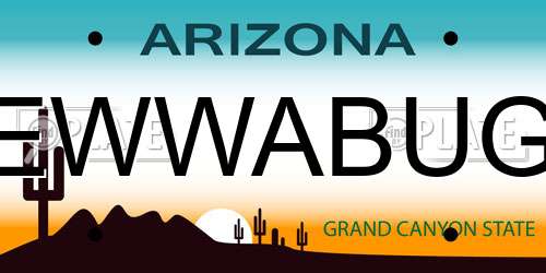 EWWABUG Arizona License Plate