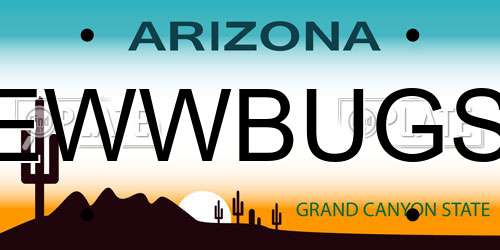 EWWBUGS Arizona License Plate