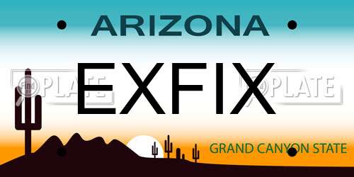 EXFIX Arizona License Plate