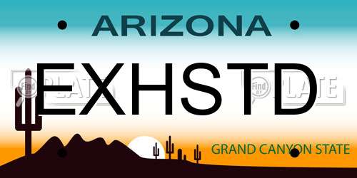 EXHSTD Arizona License Plate