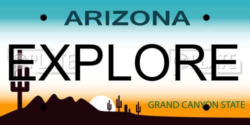 EXPLORE Arizona License Plate