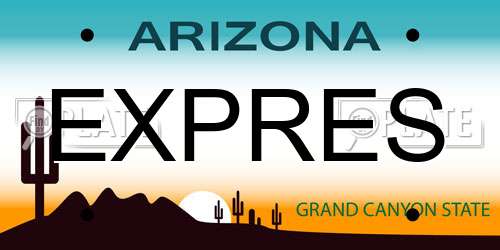 EXPRES Arizona License Plate