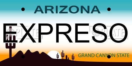 EXPRESO Arizona License Plate