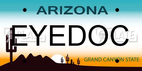 EYEDOC Arizona License Plate