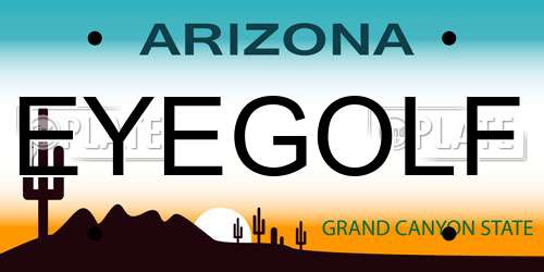 EYEGOLF Arizona License Plate
