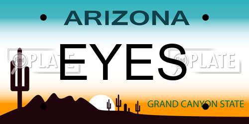 EYES Arizona License Plate
