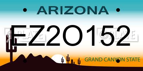 EZ2O152 Arizona License Plate