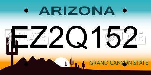 EZ2Q152 Arizona License Plate