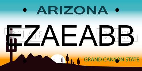 EZAEABB Arizona License Plate