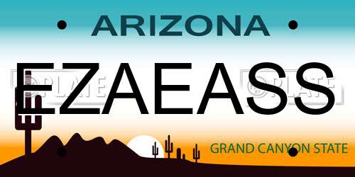 EZAEASS Arizona License Plate