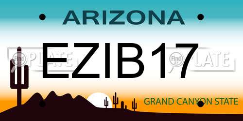 EZIB17 Arizona License Plate