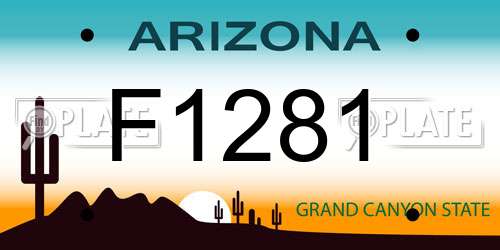 F1281 Arizona License Plate