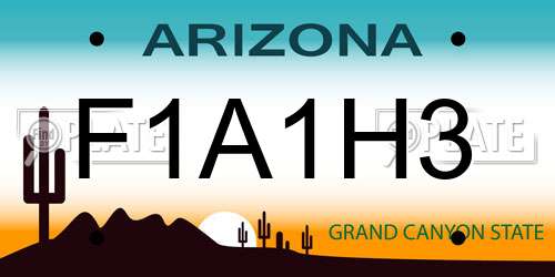 F1A1H3 Arizona License Plate