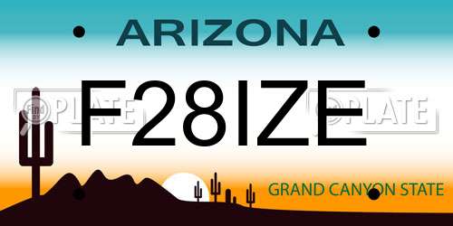 F28IZE Arizona License Plate
