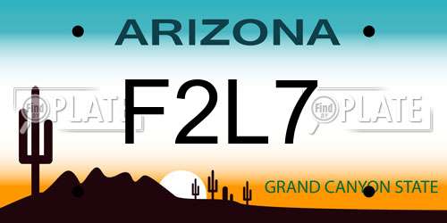 F2L7 Arizona License Plate