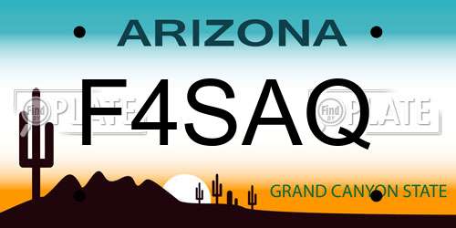F4SAQ Arizona License Plate