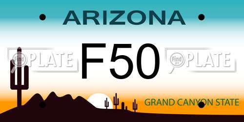 F50 Arizona License Plate