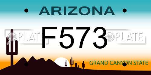 F573 Arizona License Plate