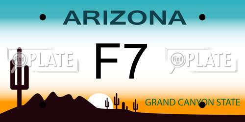 F7 Arizona License Plate