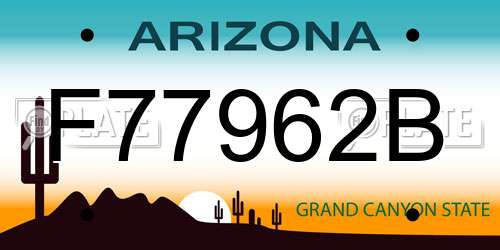 F77962B Arizona License Plate