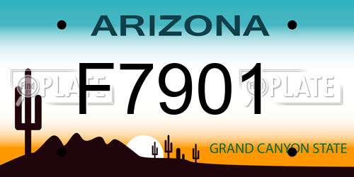 F7901 Arizona License Plate