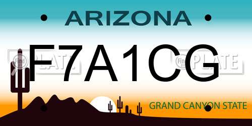 F7A1CG Arizona License Plate