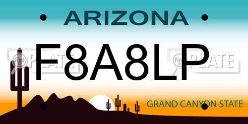 F8A8LP Arizona License Plate