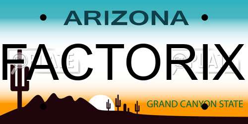 FACTORIX Arizona License Plate