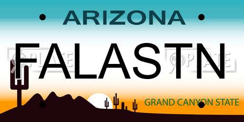FALASTN Arizona License Plate
